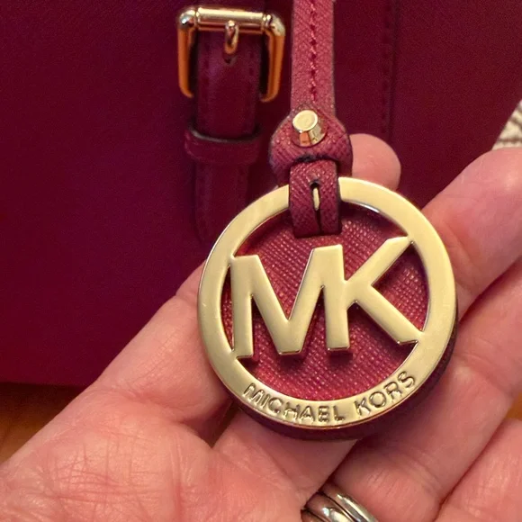Michael Kors Deep Red Satchel, Like New - Picture 8 of 14